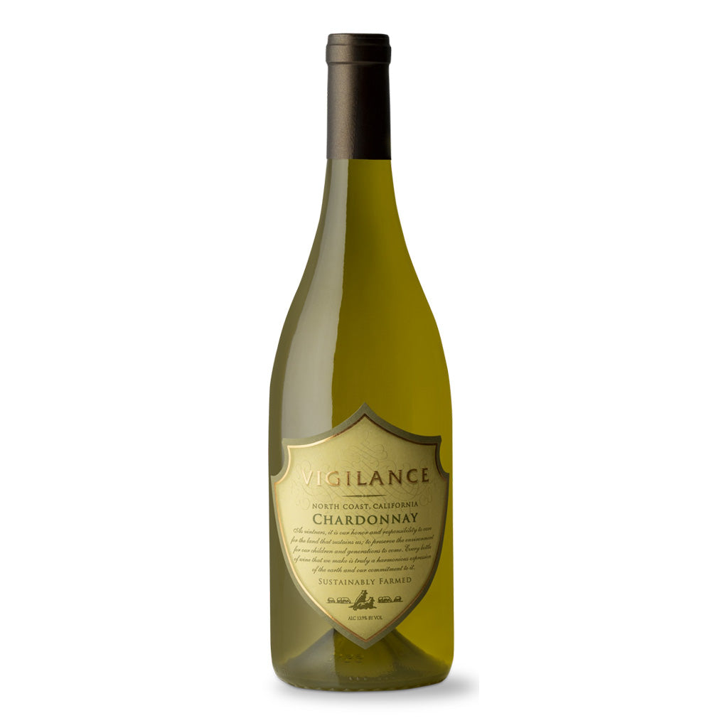 Bottle of 2020 Vigilance Chardonnay Wine