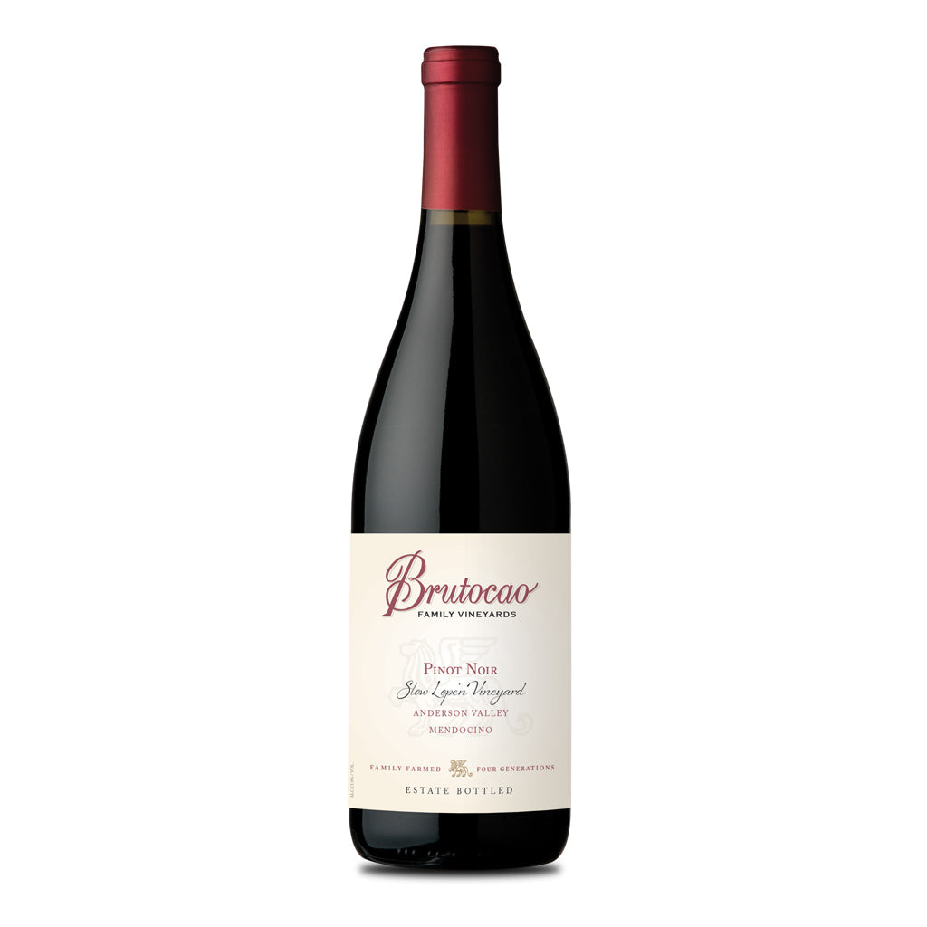 Bottle of Brutocao Anderson Valley Pinot Noir wine, available from Renard Creek in Northern California