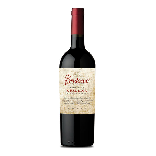 Bottle of Brutocao Quadriga wine, Available from Renard Creek in Northern California