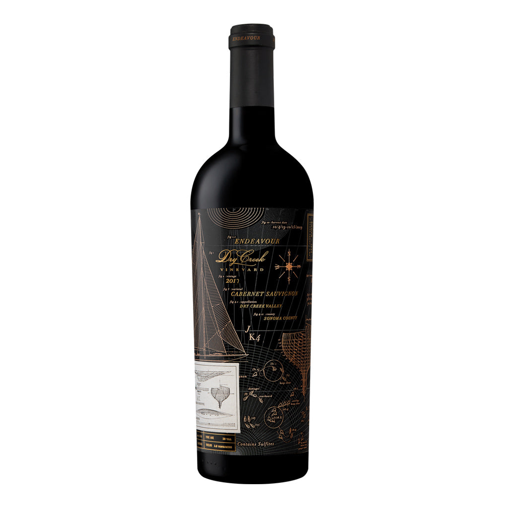 Bottle of Dry Creek Cabernet Sauvignon wine, like that available from Renard Creek and Northern California.