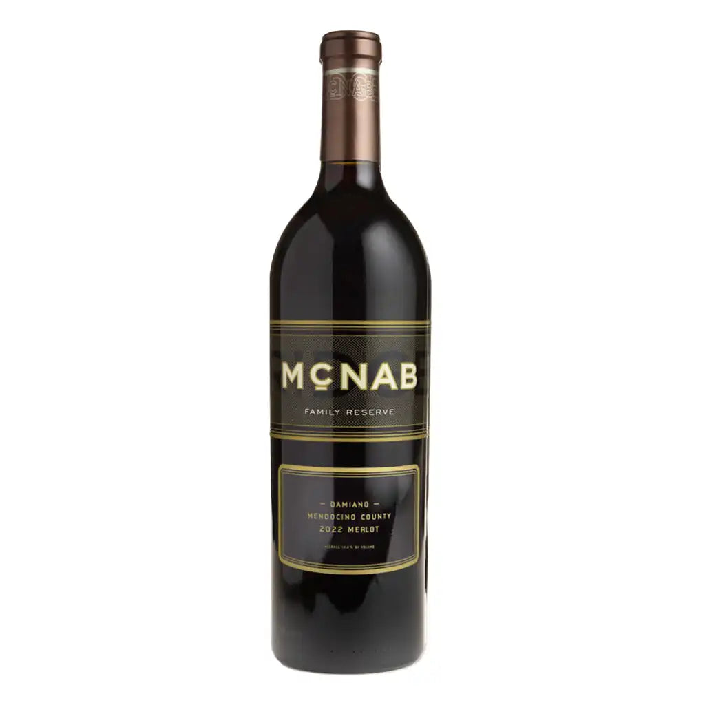 Bottle of McNab Family Reserve Damiano Merlot Red Wine, Vintage 2022