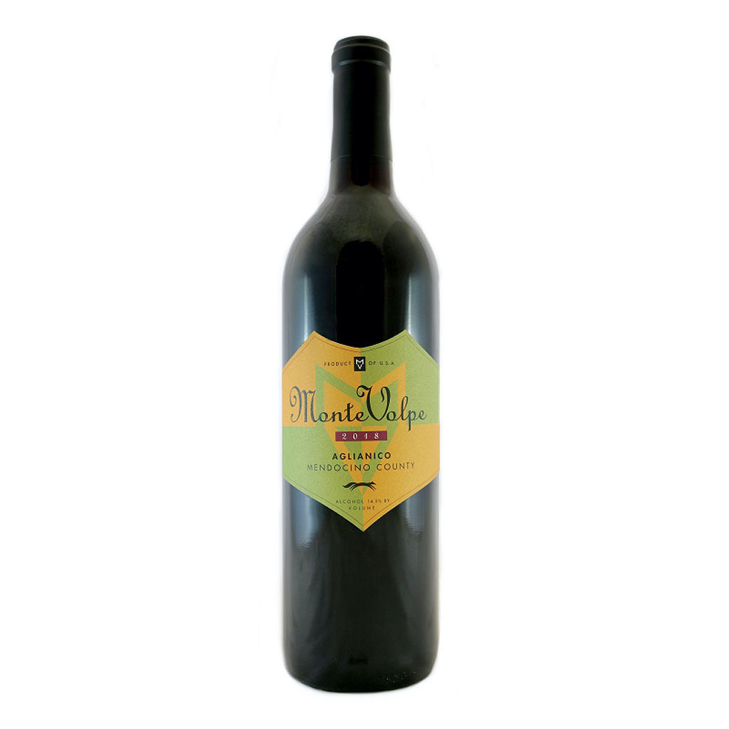 Monte Volpe Aglianico Wine, available from Bernard Creek in Northern California