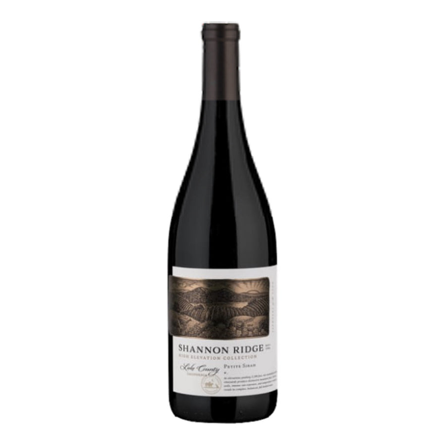 Bottle of 2021 Shannon Ridge Petite Sirah Wine