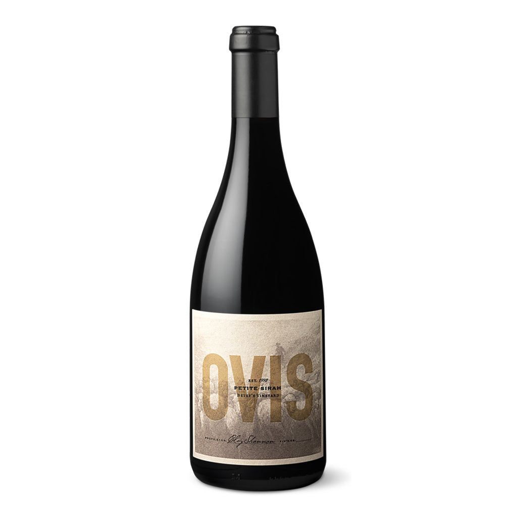 Bottle of 2019 OVIS Petite Sirah Wine