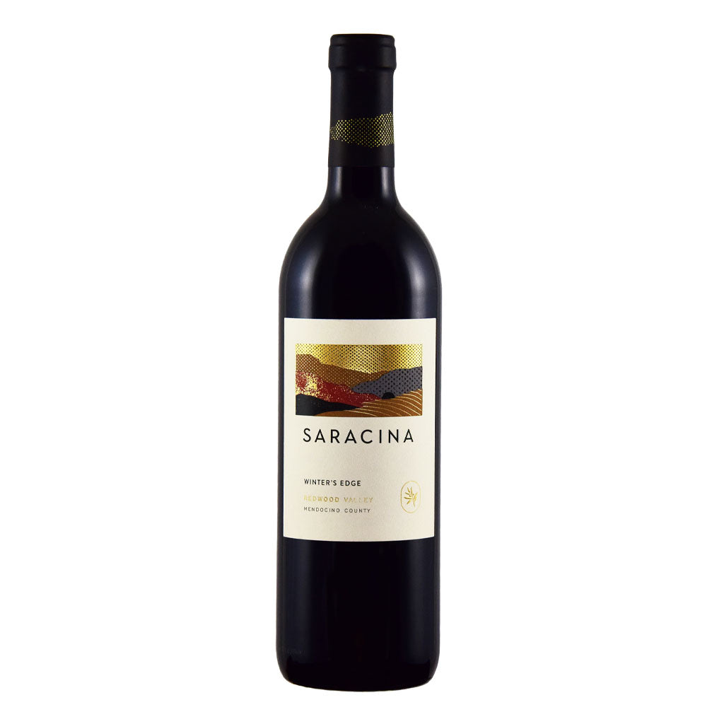 Bottle of Saracina "Winter's Edge" Red Blend Wine, available from Renard Creek in Northern California.